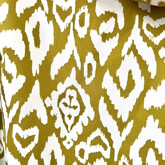 Vince Camuto Olive Green White Cowl Neck Sleeveless Casual Blouse Tops M - Picture 8 of 8